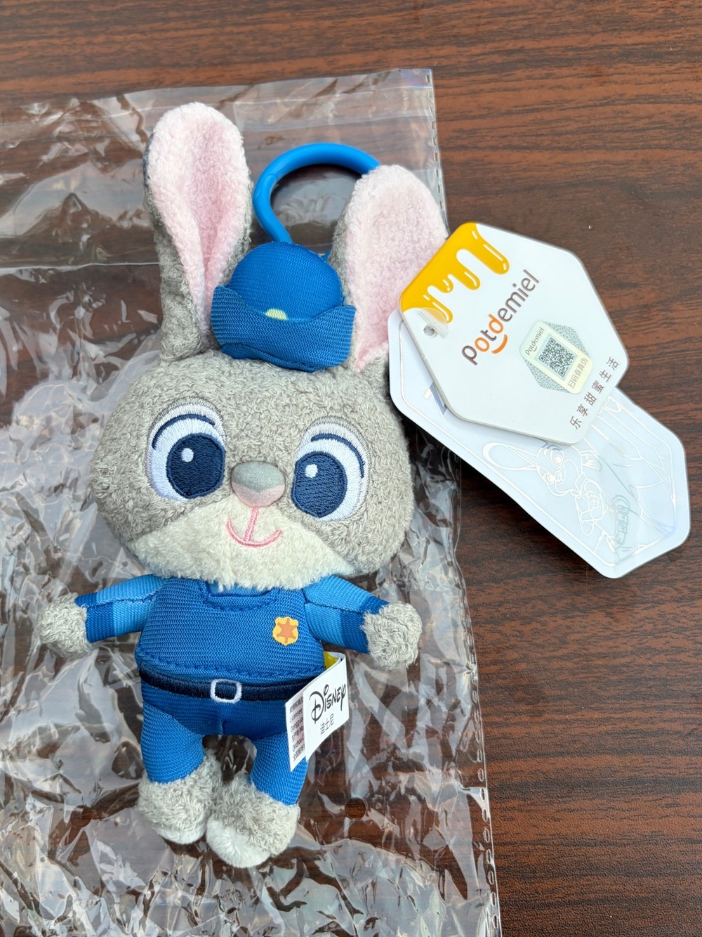 Disney Zootopia Judy Hopps Plush Keychain Bag Charm Potdemiel New With Tags